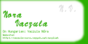 nora vaczula business card